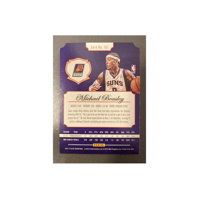 MICHAEL BEASLEY 2012-13 DONRUSS ELITE BLACK 1/1