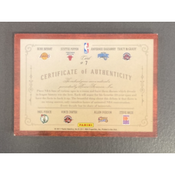 KOBE / PIPPEN / HARDAWAY / MCGRADY / PIERCE / CARTER / IVERSON / NASH PANINI PREFERRED DECADE 90 2011 58 4/199