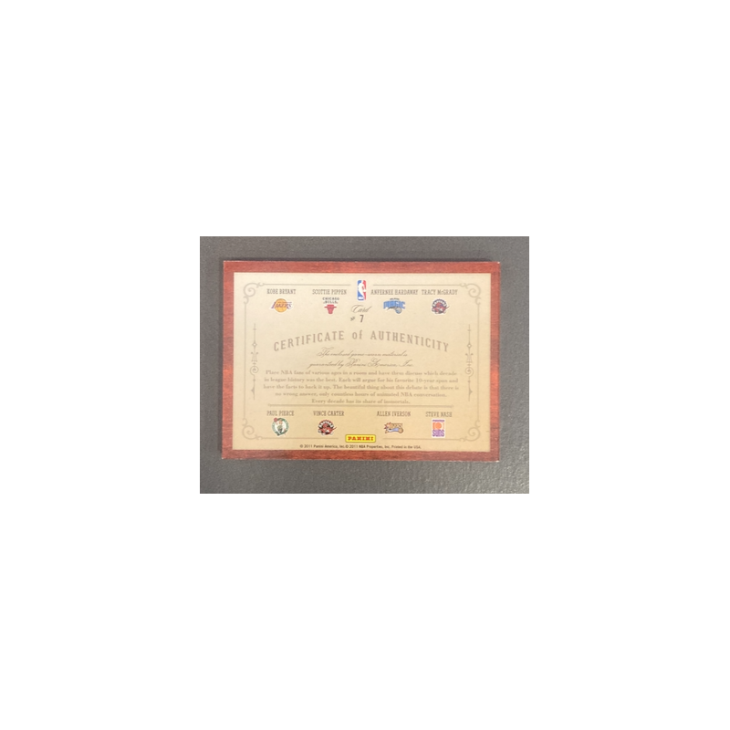 BRYANT / PIPPEN / HARDAWAY / MCGRADY / PIERCE / CARTER / IVERSON / NASH 2011 PANINI PREFERRED DECADE 90 143/199