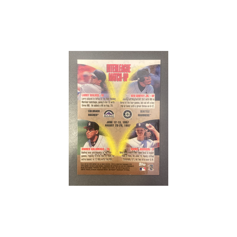 KEN GRIFFEY JR 1997 TOPPS FINEST MYSTERY INTERLEAGUE MATCH-UP