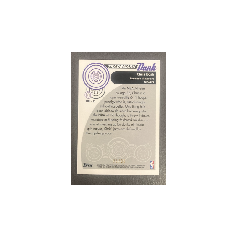 CHRIS BOSH 2006-07 TOPPS TRADEMARK MOVES DUNK 25/35