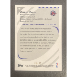 CHRIS BOSH 2006-07 TOPPS TRADEMARK MOVES WOOD RED 35/35