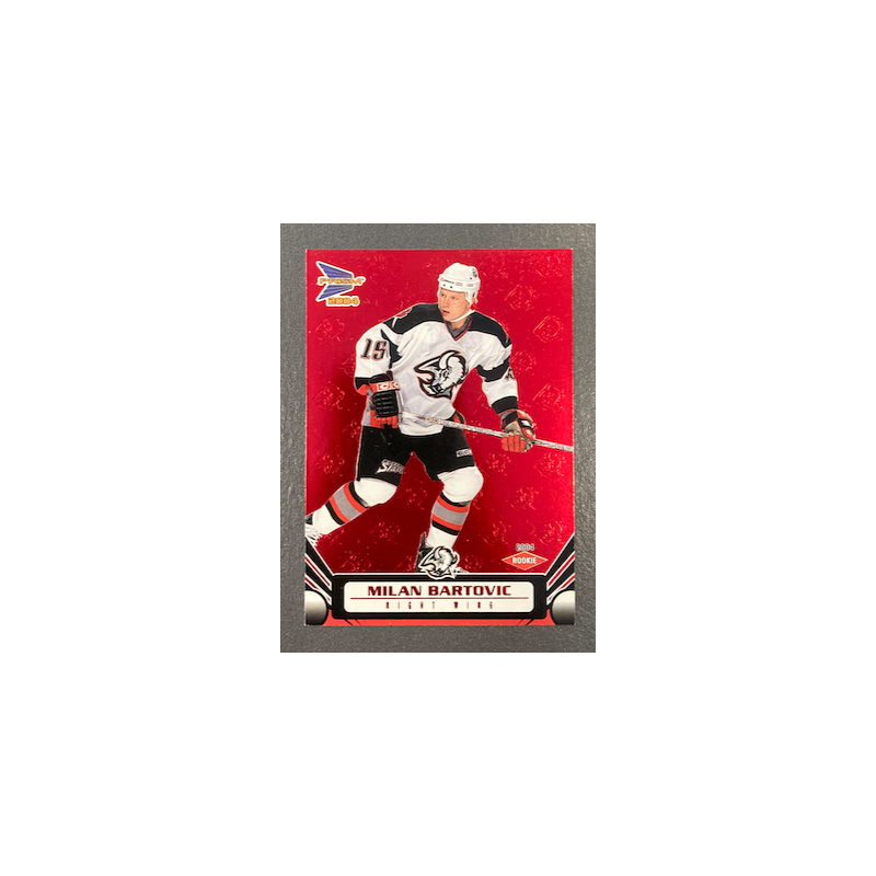 MILAN BARTOVIC 2003 PACIFIC RED PRISM ROOKIE 115/260