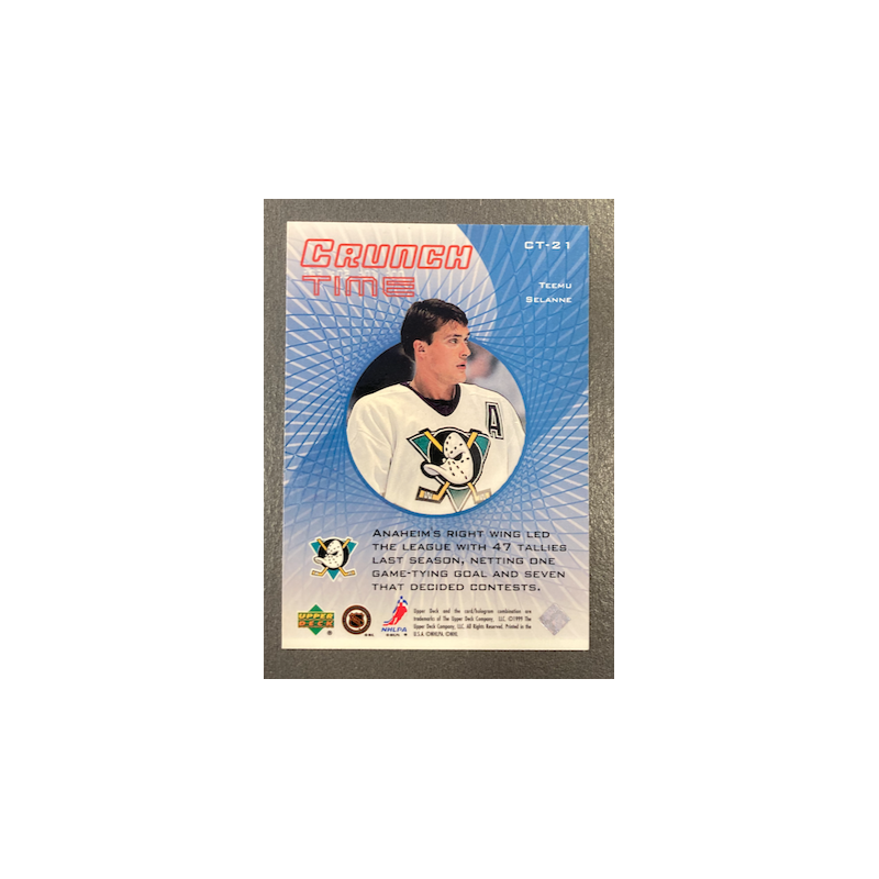 TEEMU SELANNE 1999 UPPER DECK CRUNCH TIME CT-21