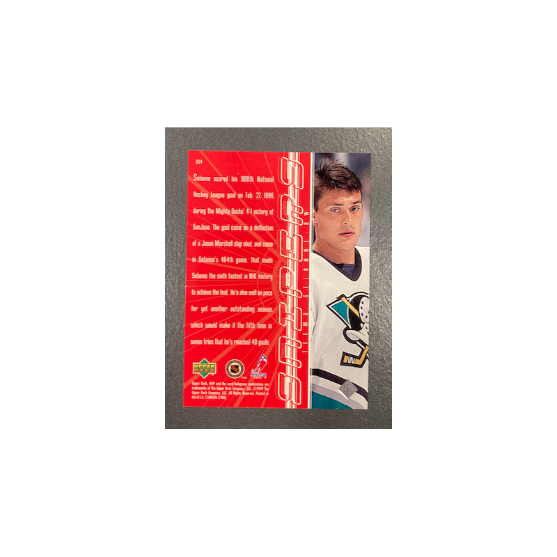 TEEMU SELANNE 1998 UPPER DECK MVP SNIPERS SO4