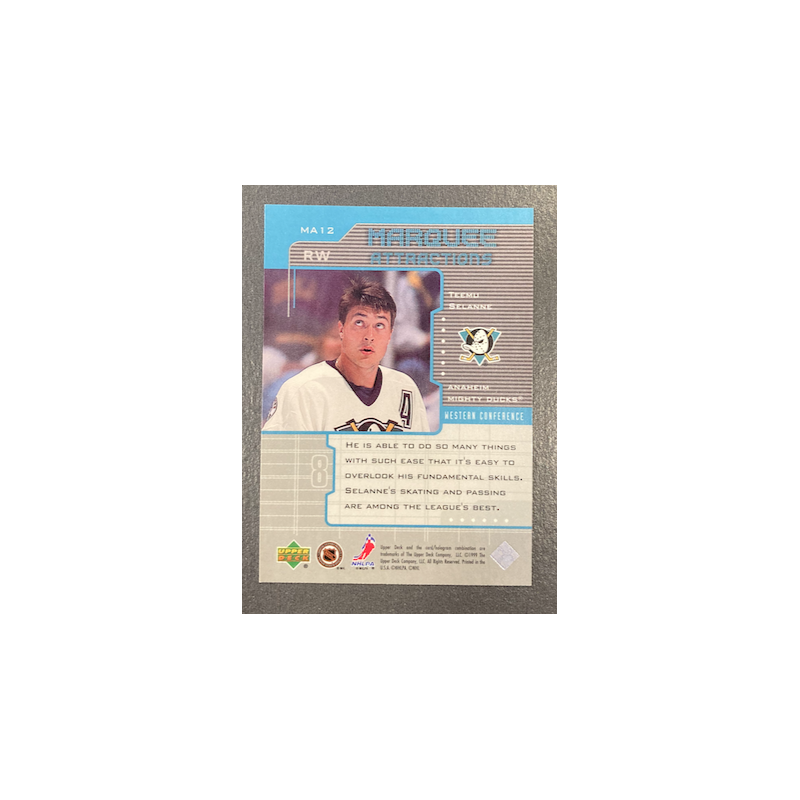 TEEMU SELANNE 1999 UPPER DECK MARQUEE ATTRACTIONS MA12