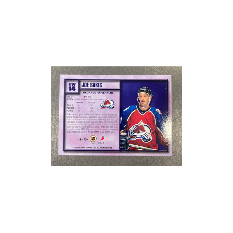 JOE SAKIC 1999 O PEE CHEE TOP OF THE WORLD TW14