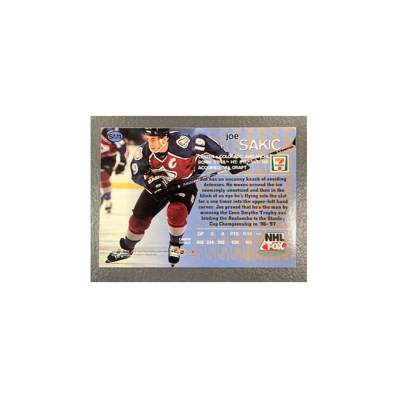 JOE SAKIC 1996 SKYBOX SKYMOTION NHL ON FOX SM1