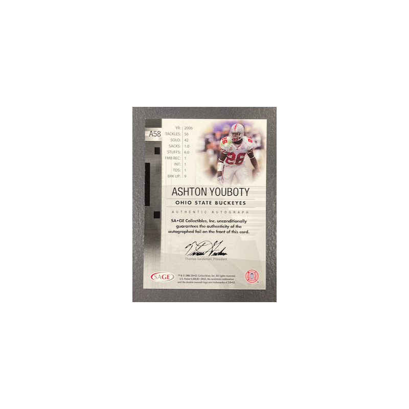 ASHTON YOUBOTY 2006 SAGE RED LEVEL AUTO /999