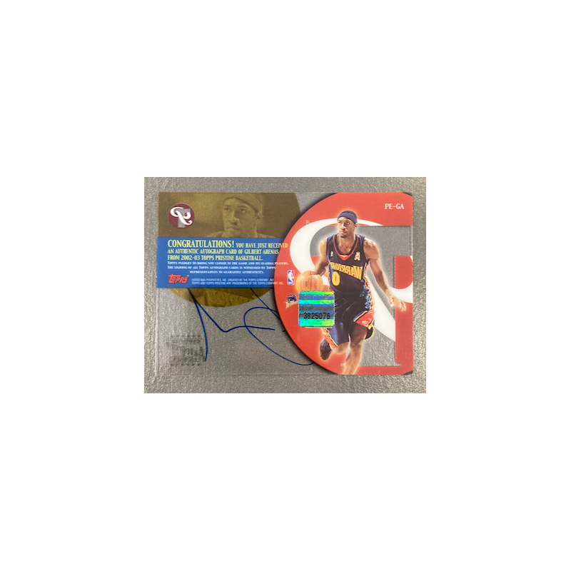 GILBERT ARENAS 2002-03 TOPPS PRISTINE AUTO