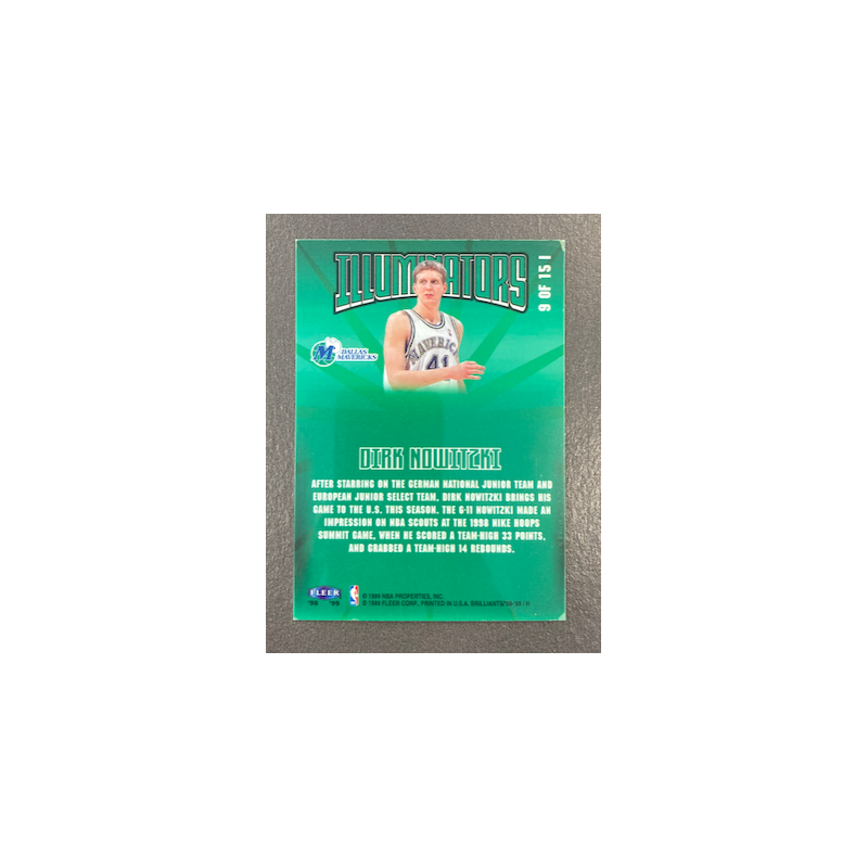 DIRK NOWITZKI 1998-99 FLEER BRILLIANTS ILLUMINATORS - EXMT CONDITION