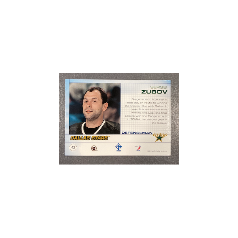 SERGEI ZUBOV 2000-01 PRIVATE STOCK GAME GEAR