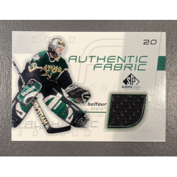 ED BELFOUR 2001-02 UD SP GAME USED AUTHENTIC FABRIC
