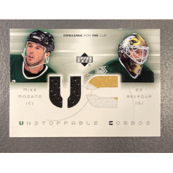 MIKE MODANO / ED BELFOUR 2001-02 UD CHALENGE FOR THE CUP UNSTOPPABLE COMBOS