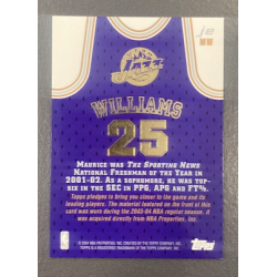 MAURICE WILLIAMS 2004 TOPPS JE ROOKIE JERSEY