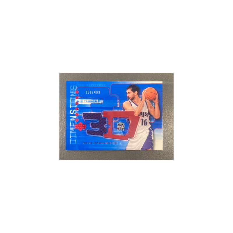 PEJA STOJAKOVIC 2004 UPPER DECK 3D BLUE JERSEY /499