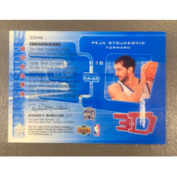 PEJA STOJAKOVIC 2004 UPPER DECK 3D BLUE JERSEY /499