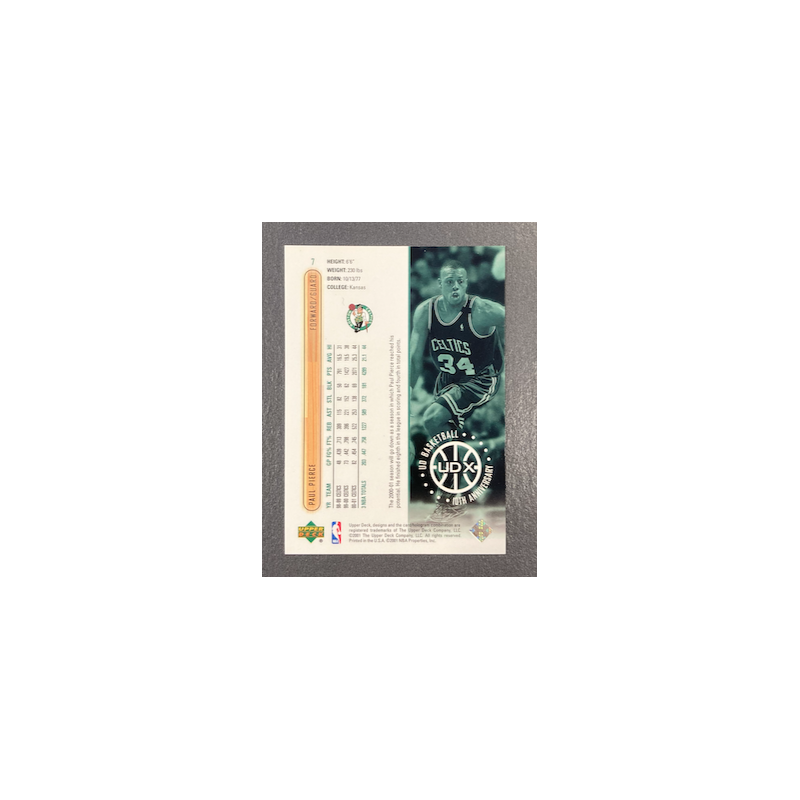PAUL PIERCE 2001-02 UPPER DECK UDX 10TH ANNIVERSARY 45/100