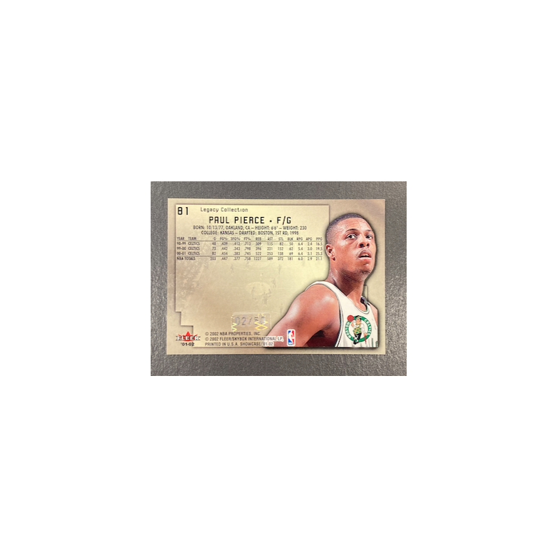 PAUL PIERCE 2001-02 FLEER SHOWCASE LEGACY 2/50
