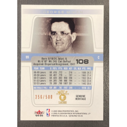 GEORGE MIKAN 2004-05 FLEER GENUINE HERITAGE 356/500