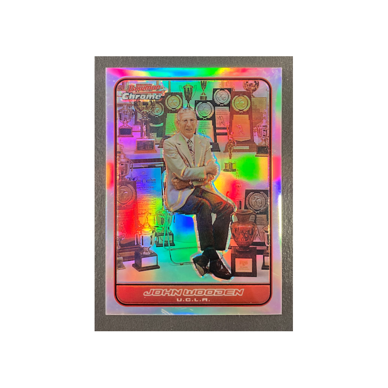 JOHN WOODEN 2006-07 BOWMAN CHROME REFRACTOR 106/249