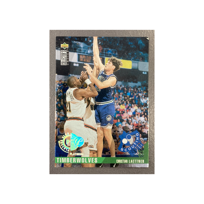 CHRISTIAN LAETTNER 1995-96 COLLECTOR'S CHOICE PLAYERS CLUB PLATINUM - VG CONDITION