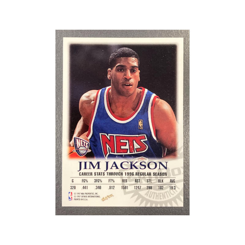 JIM JACKSON 1997-98 SKYBOX AUTOGRAPHICS