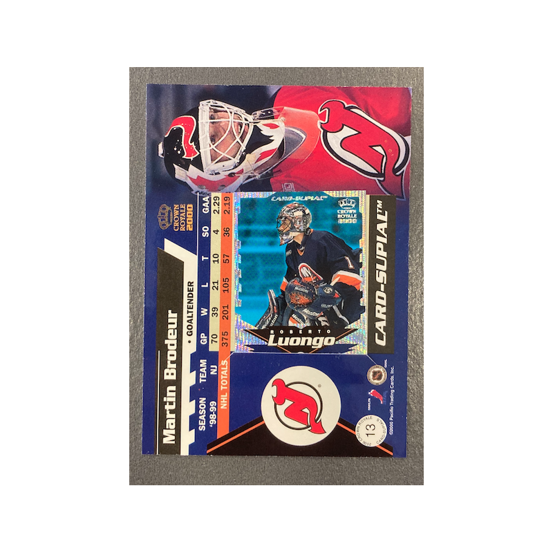 MARTIN BRODEUR 1999-00 CROWN ROYALE CARD SUPIAL