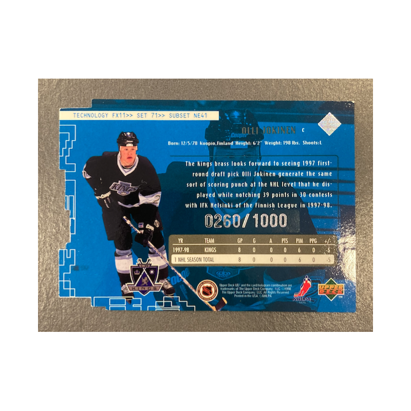 OLLI JOKINEN 1998-99 UD3 NEW ERA DIE CUT 260/1000