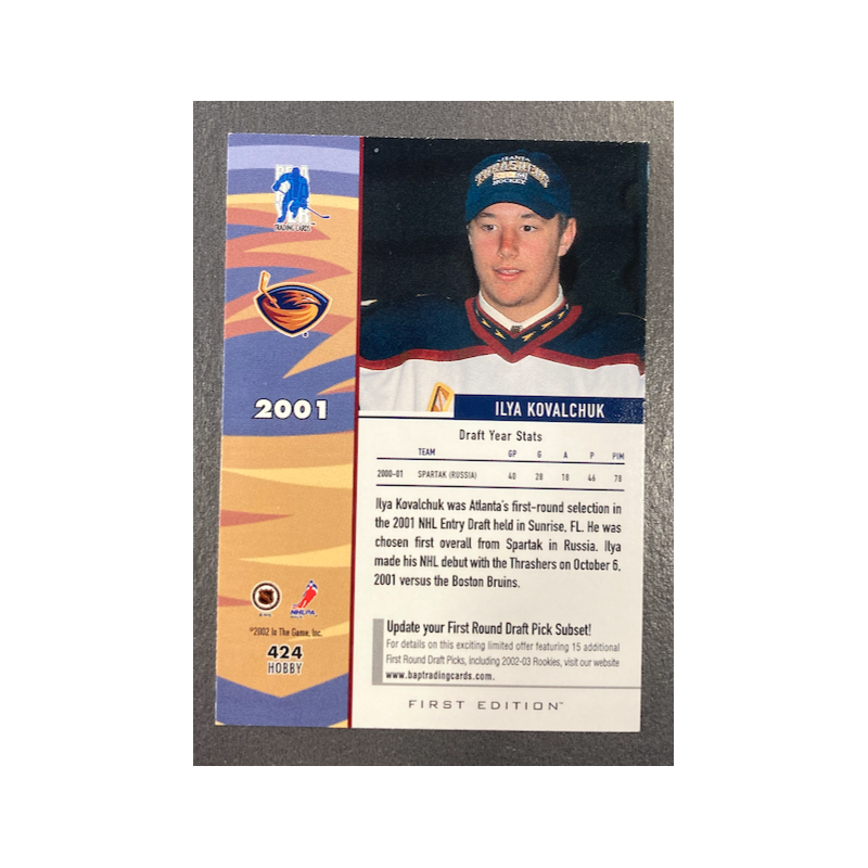 ILYA KOVALCHUK 2002-03 BAP FIRST EDITION DRAFT 424H