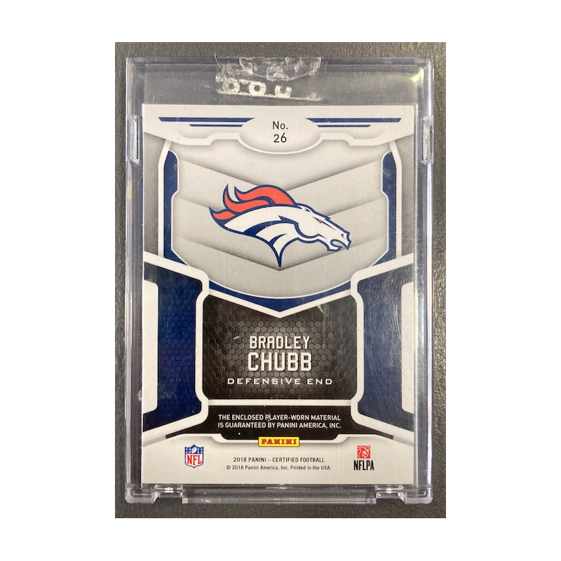 BRADLEY CHUBB 2018 PANINI CERTIFIED NEW GENERATION JERSEY