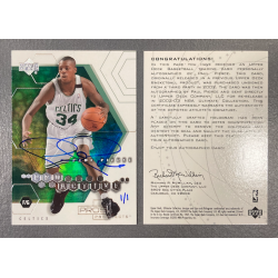 PAUL PIERCE 2002-03 UD ULTIMATE BUYBACK AUTO ON PRO AND PROSPECT 1/1