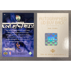 PAUL PIERCE 2001-02 UD SERIE 2 BUYBACK AUTO ON UNLEASHED 1/1