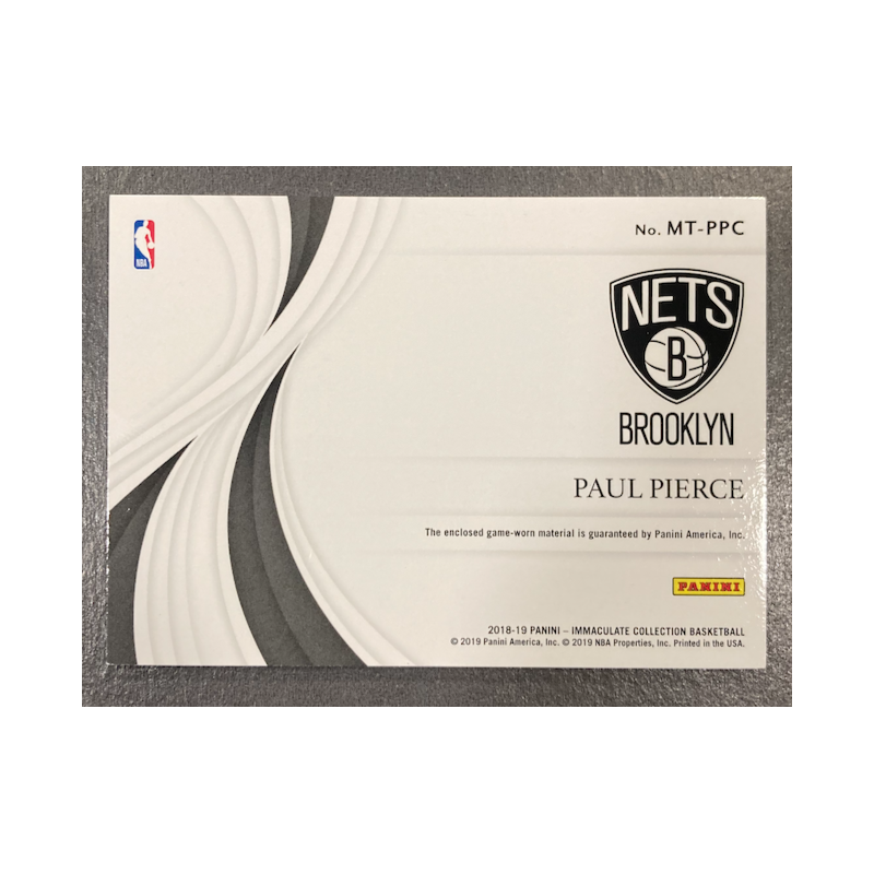 PAUL PIERCE 2018-19 IMMACULATE MATERIAL 1/1