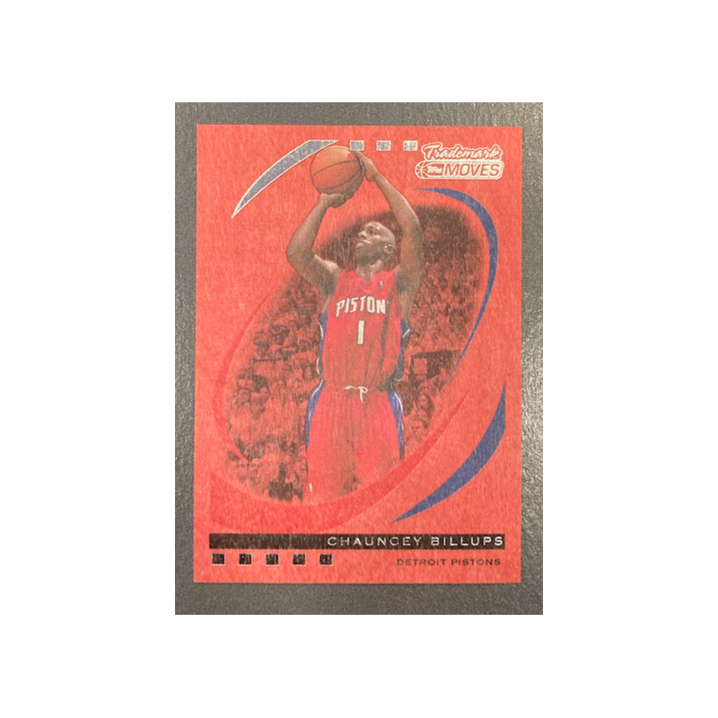 CHAUNCEY BILLUPS 2006-07 TOPPS TRADEMARK MOVES WOOD RED 35/35