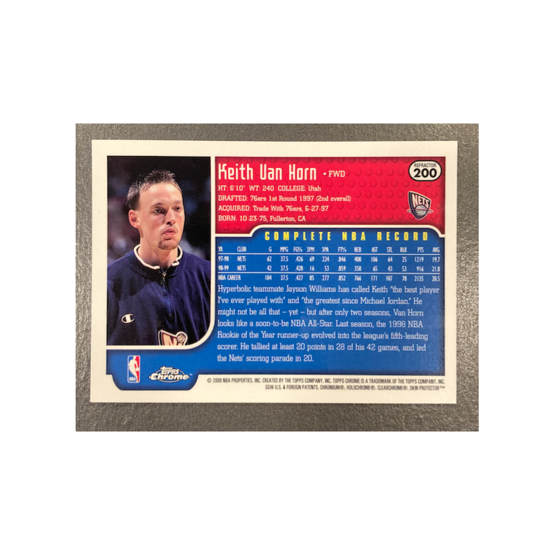 KEITH VAN HORN 1999-00 TOPPS CHROME REFRACTORS 200