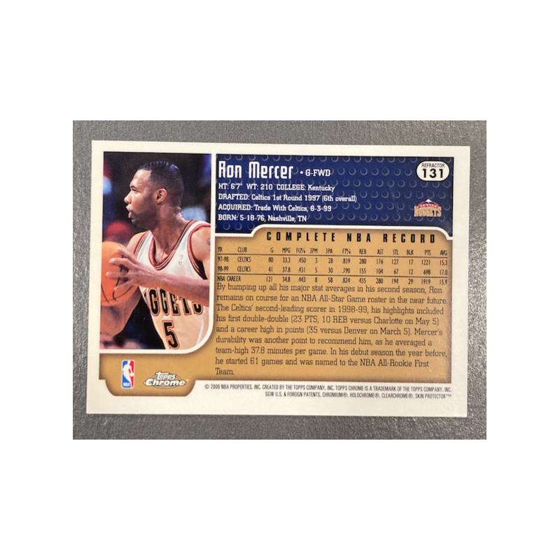 RON MERCER 1999-00 TOPPS CHROME REFRACTORS 131