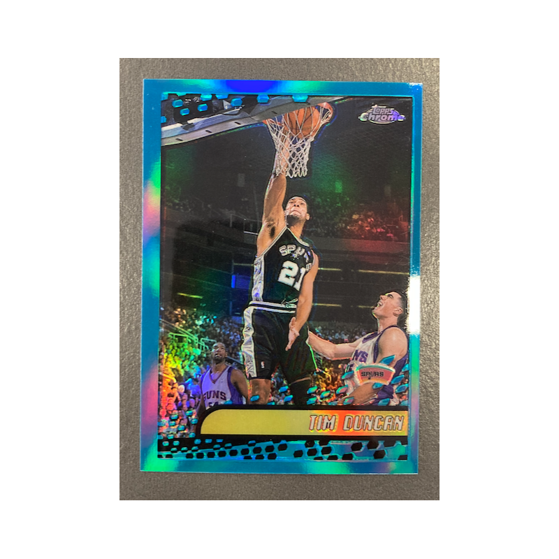 TIM DUNCAN 2001-02 TOPPS CHROME REFRACTOR 30