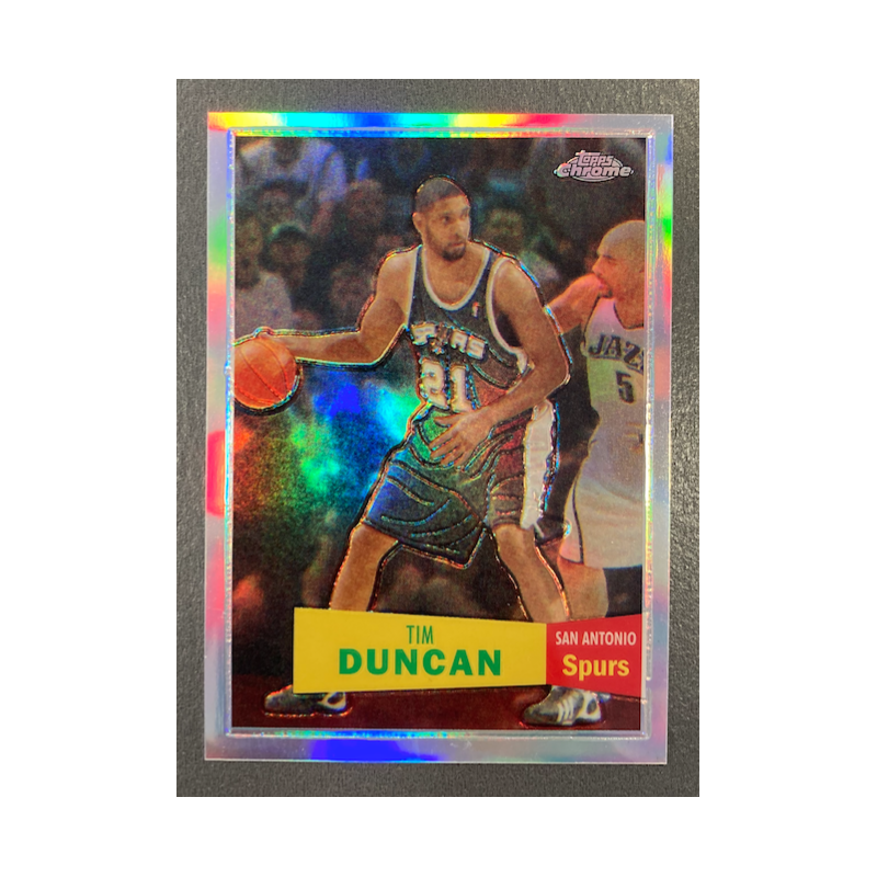 TIM DUNCAN 2007-08 TOPPS CHROME 1957-58 VARIATIONS REFRACTOR 603/999