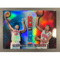 TIM DUNCAN / LISA LESLIE 2000 TOPPS TEAM USA SIDE BY SIDE REFRACTOR/REFRACTOR SS1