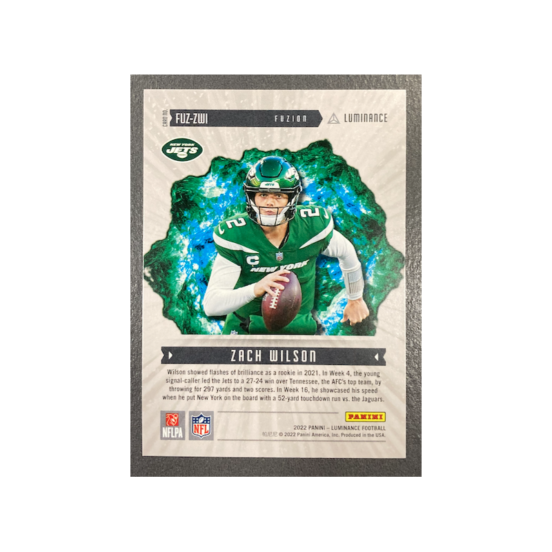 ZACH WILSON 2022 PANINI LUMINANCE FUZION