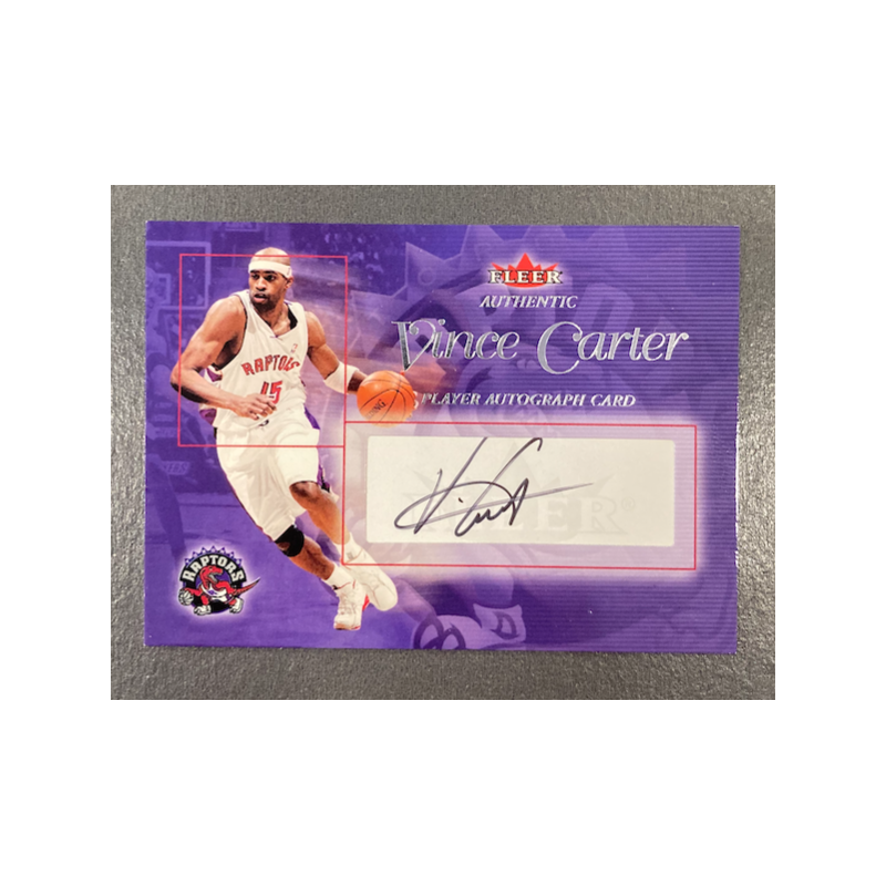 VINCE CARTER 2004 FLEER AUTHENTIC PLAYER AUTOGRAPH 026/300