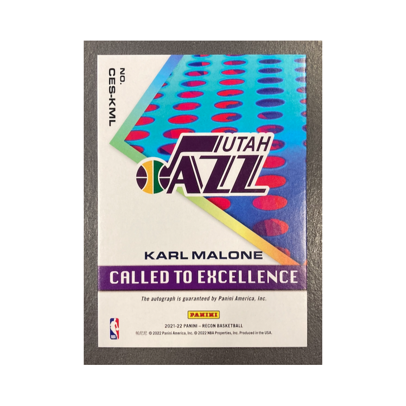 KARL MALONE 2021-22 PANINI RECON CALLED TO EXCELLENCE AUTO /35