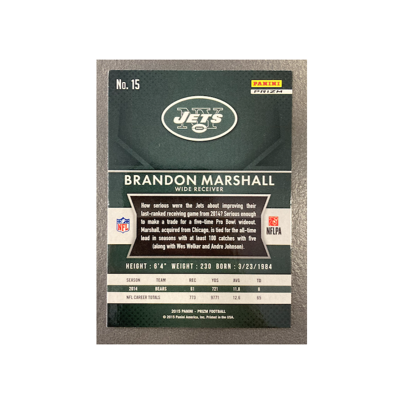 BRANDON MARSHALL 2015 PANINI PRIZM RED PRIZM