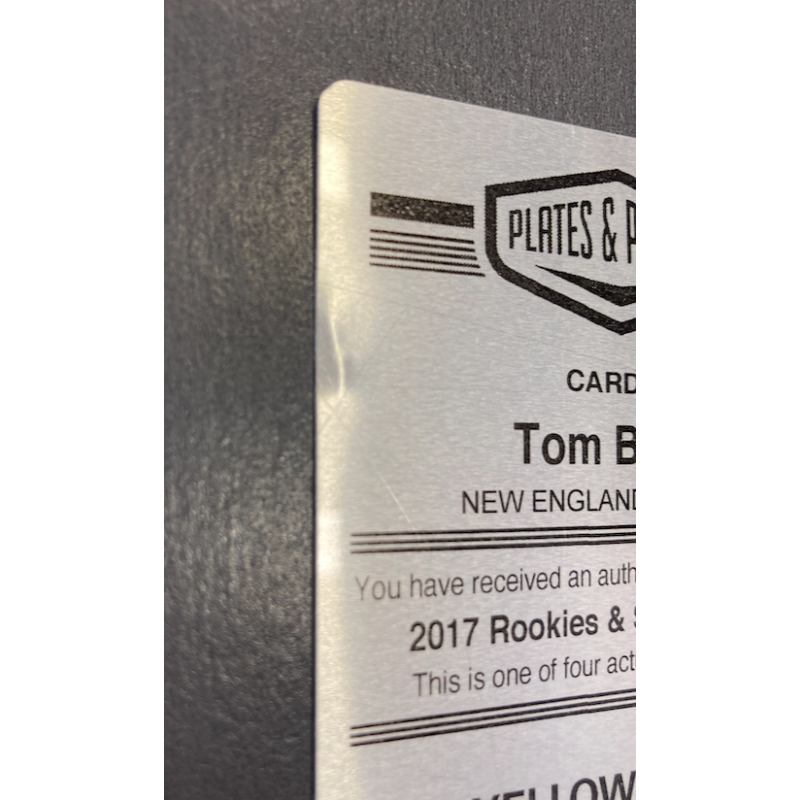 TOM BRADY 2018 PANINI PLATES & PATCHES YELLOW PLATE 1/1