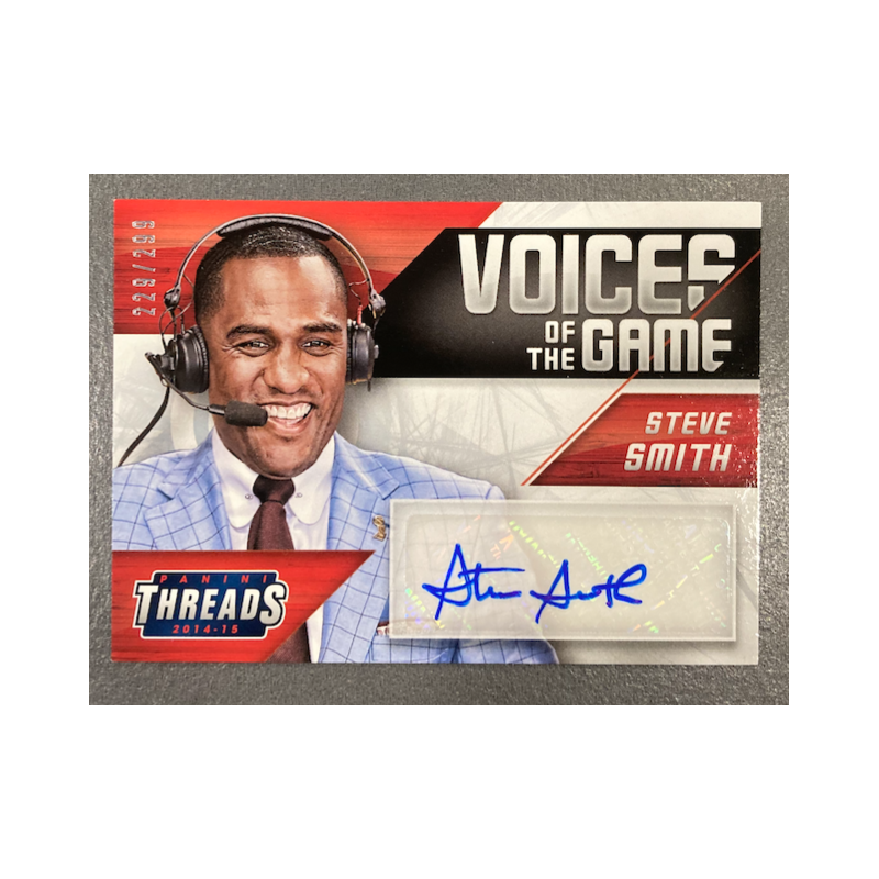 STEVE SMITH 2014-15 PANINI THREADS VOICES OF THE GAME AUTO 229/299