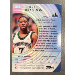 TERRELL BRANDON 2000-01 TOPPS HIDEN GEMS HG8