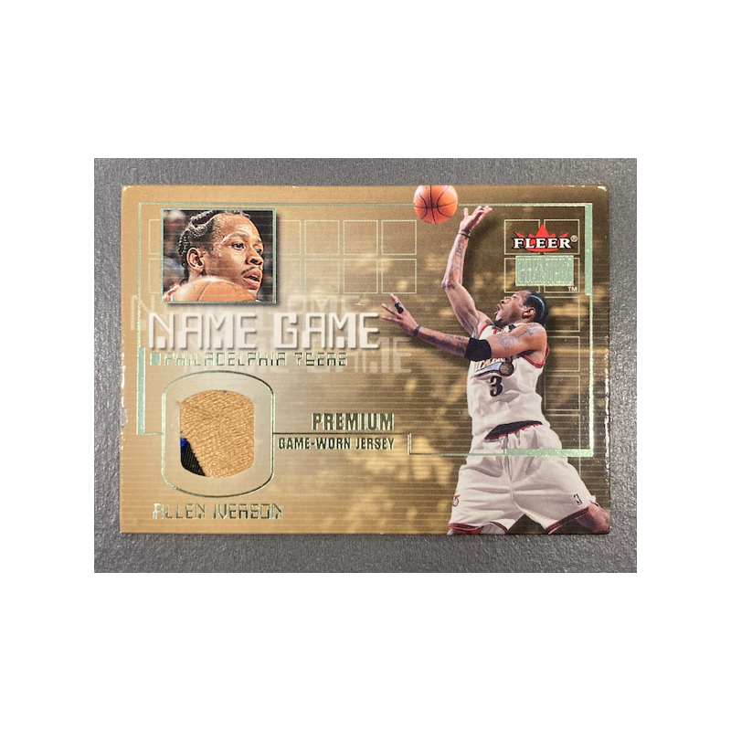 ALLEN IVERSON 2000-01 FLEER PREMIUM NAME GAME PATCH 13/50