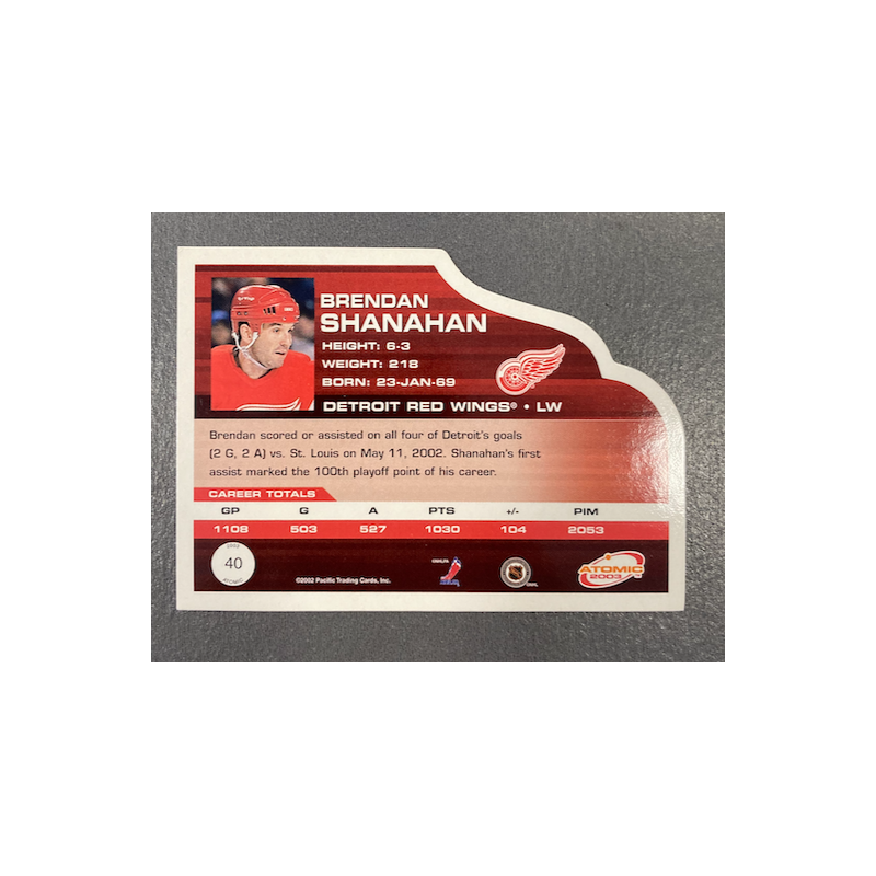 BRENDAN SHANAHAN 2002-03 PACIFIC ATOMIC RED DIE CUT 69/125