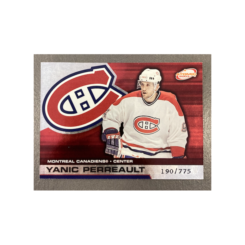 YANIC PERREAULT 2002-03 PACIFIC ATOMIC HOBBY PARELLELE 190/775